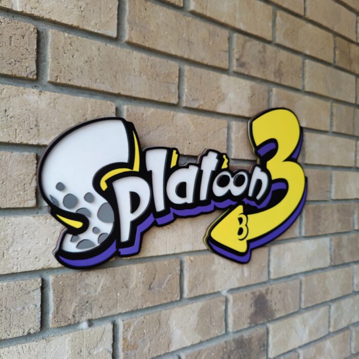 Splatoon 3 Wood Sign (3D)