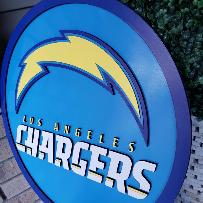 San Diego Chargers 3D Wood Sports Sign
