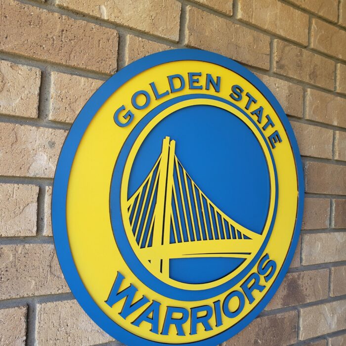 Golden State Warriors 3D Wood Sports Sign