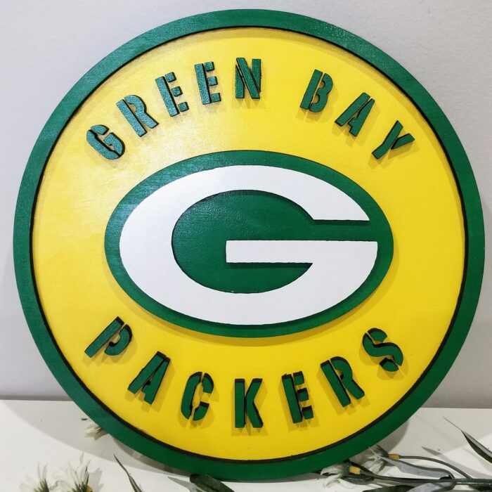 Green Bay Packers 3D Wood Sports Sign v.2