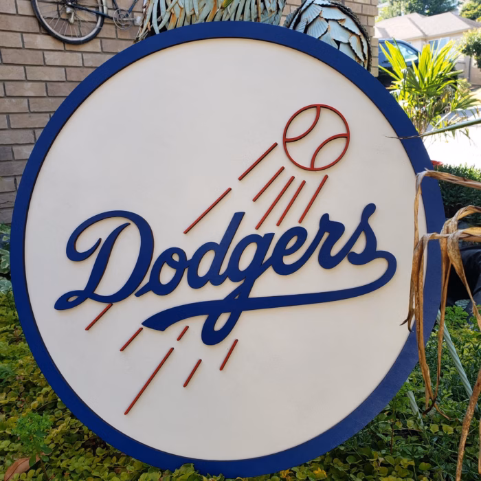 Los Angeles LA Dodgers 3D Wood Sports Sign