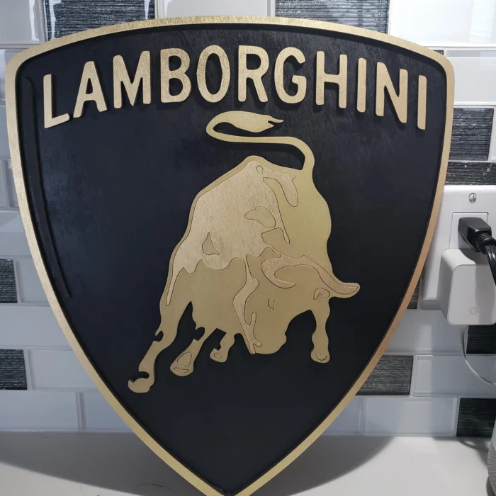 Lamborghini 3D Wood Sign