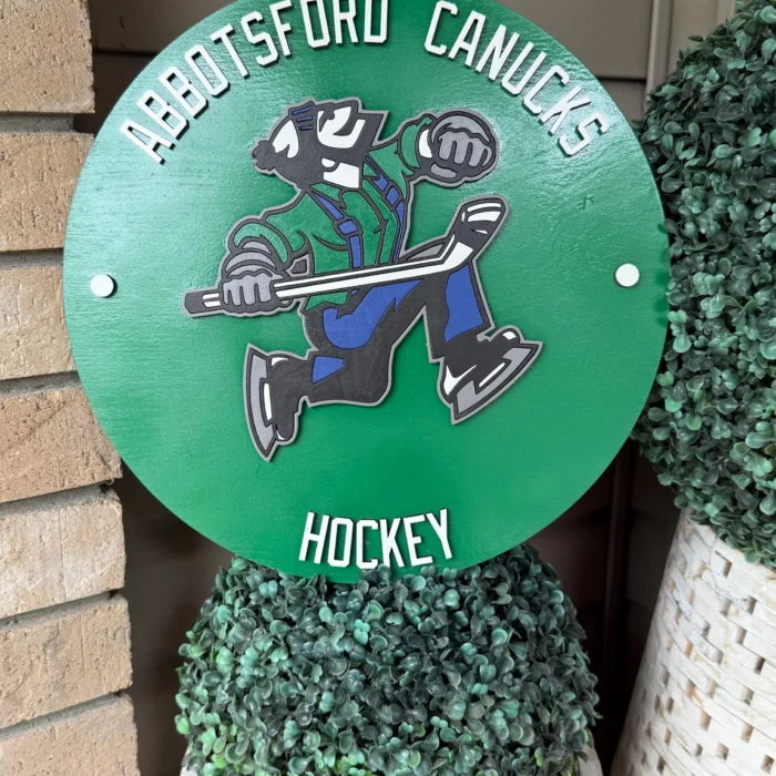 Abbotsford Canucks 3D Wood Sports Sign