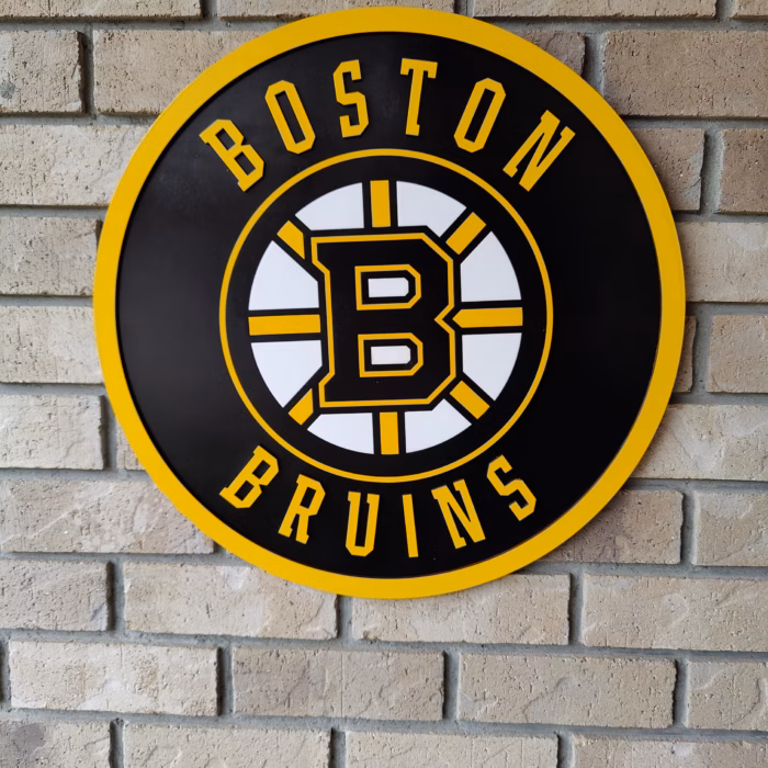 Boston Bruins 3D Wood Sports Sign
