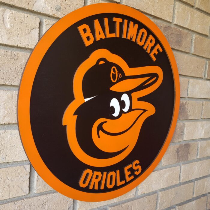 Baltimore Orioles 3D Wood Sports Sign
