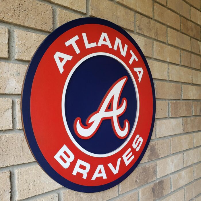 Atlanta Braves 3D Wood Sports Sign