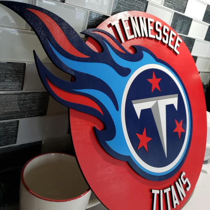 Tennessee Titans 3D Wood Sports Sign