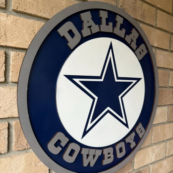Dallas Cowboys 3D Wood Sports Sign