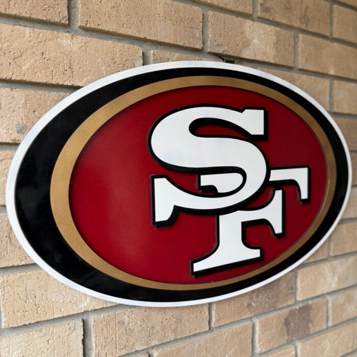 San Francisco 49ers 3D Wood Sports Sign