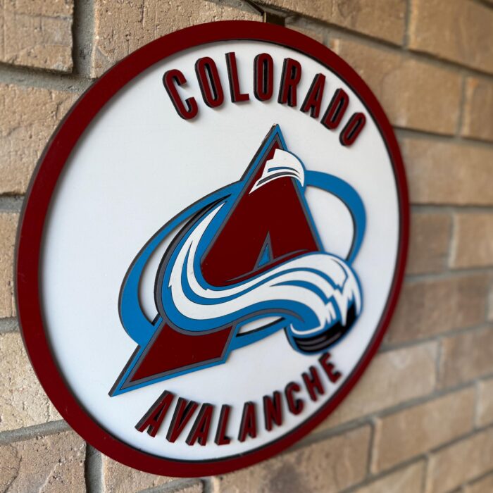 Colorado Avalanche 3D Wood Sports Sign