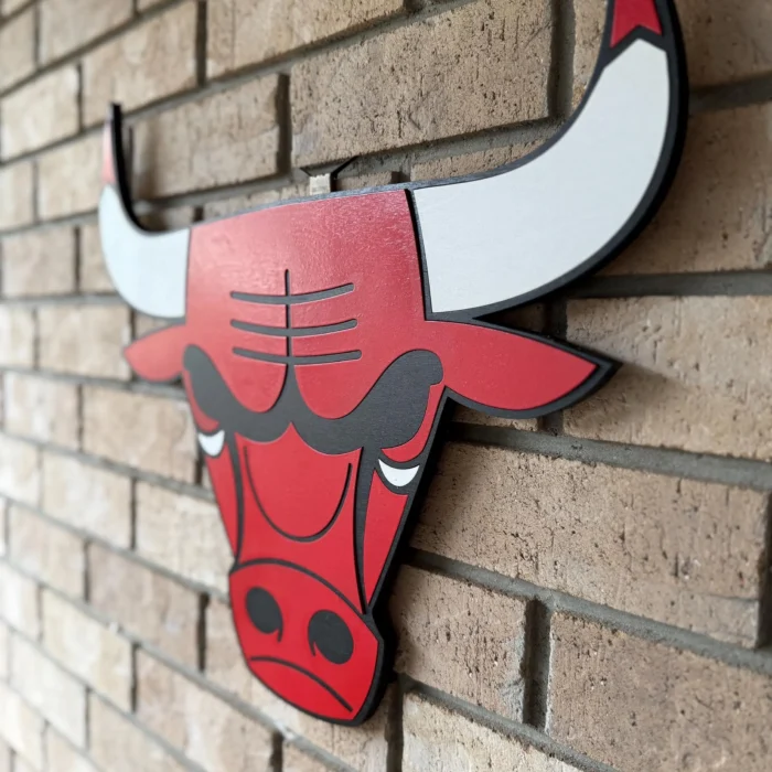 Chicago Bulls 3D Wood Sports Sign