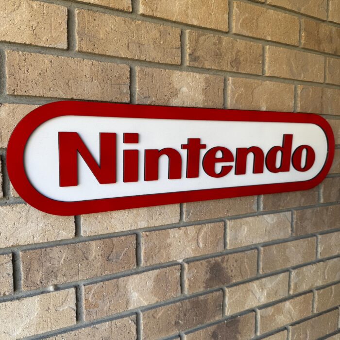Nintendo 3D Wood Sign