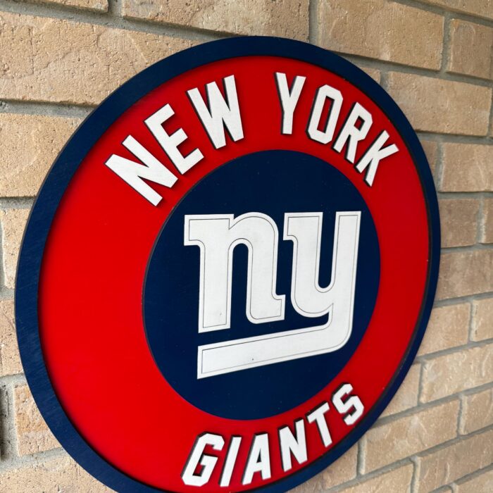 New York Giants 3D Wood Sports Sign