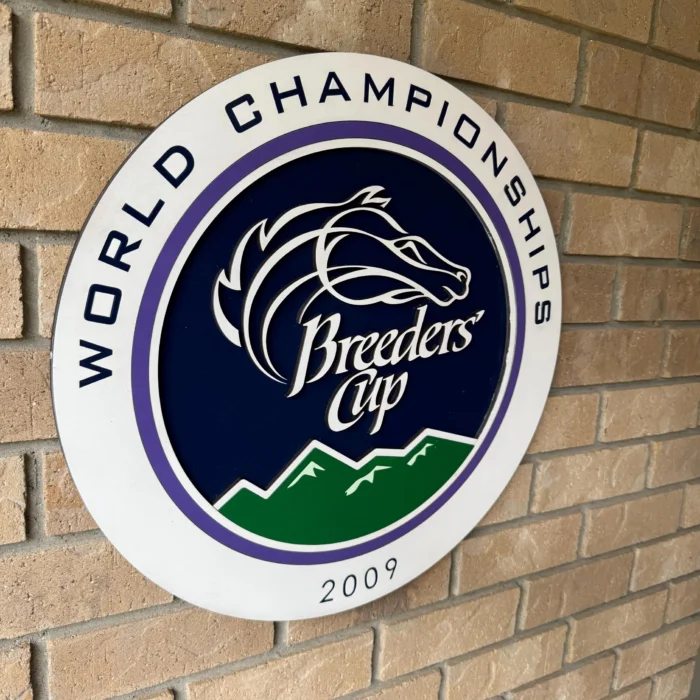Breeders Cup 3D Wood Sports Sign